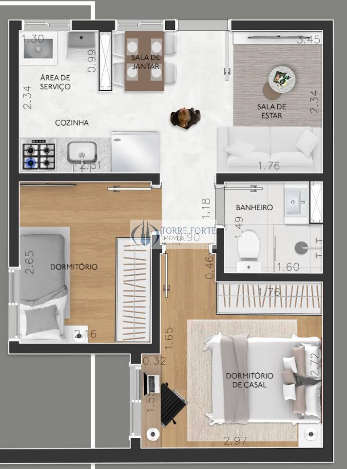 Apartamento à venda com 2 quartos, 35m² - Foto 4