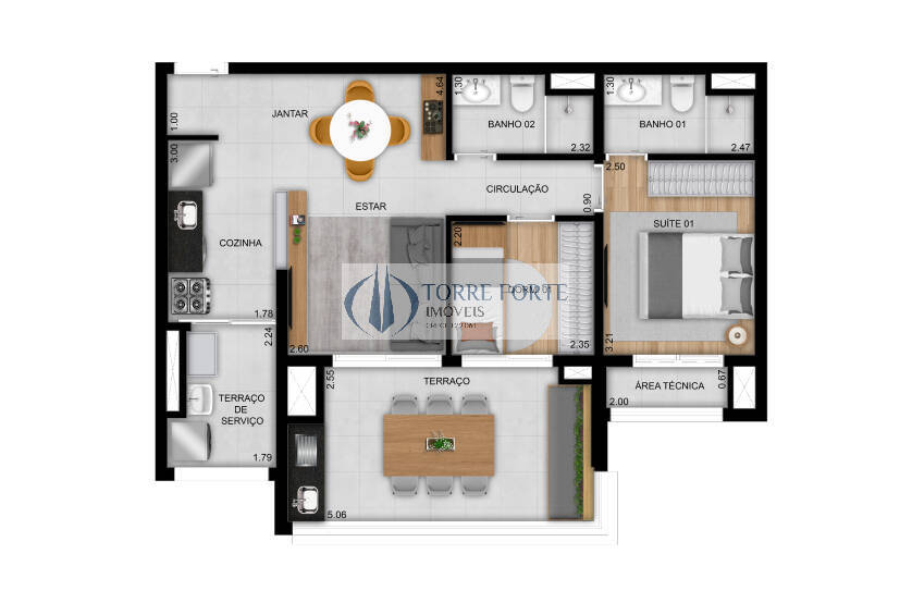 Apartamento, 2 quartos, 69 m² - Foto 9