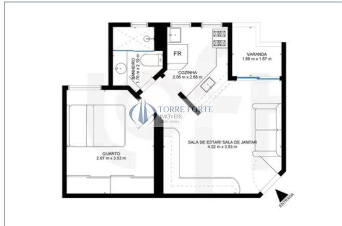 Apartamento, 1 quarto, 38 m² - Foto 7
