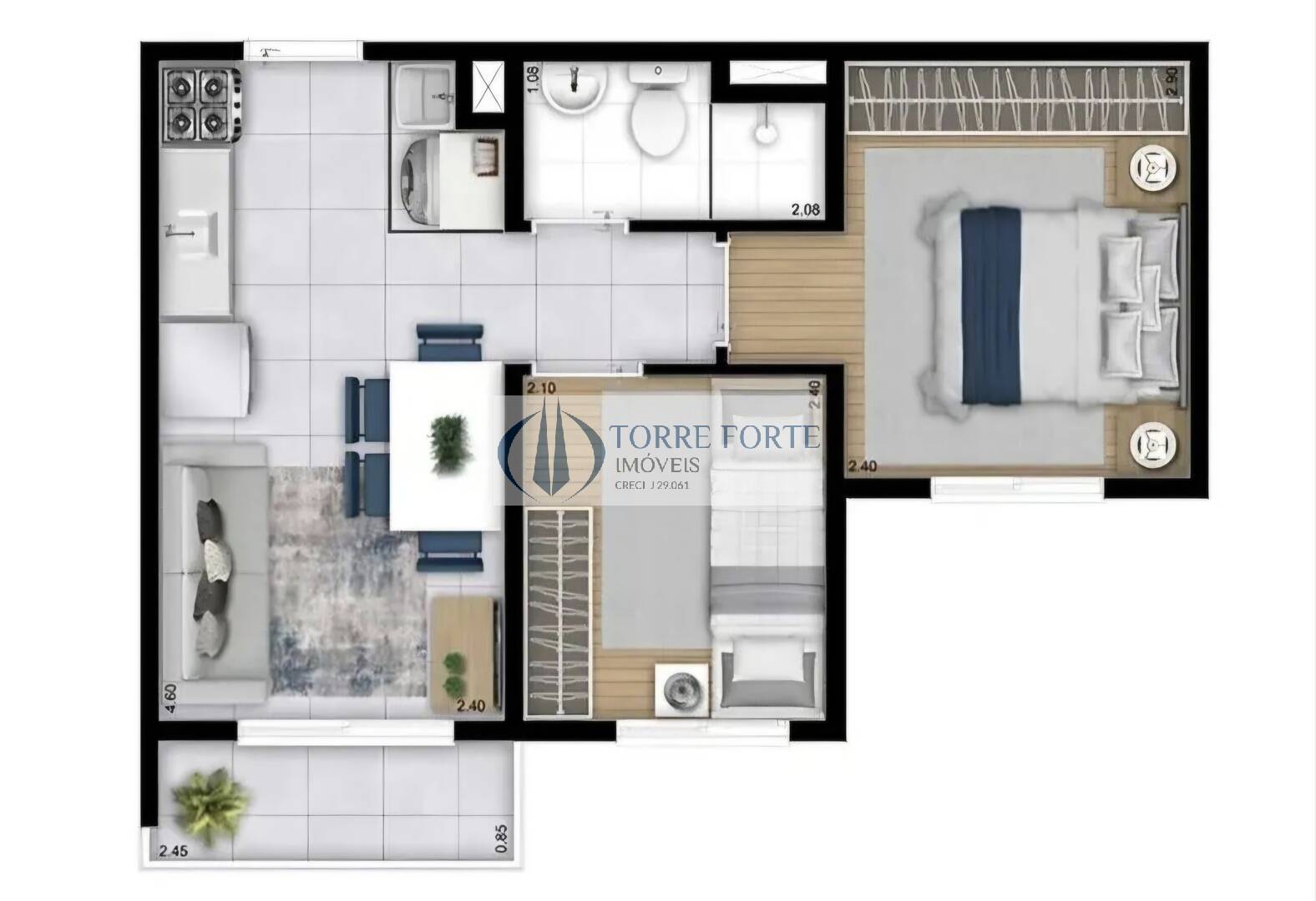 Apartamento, 2 quartos, 36 m² - Foto 16