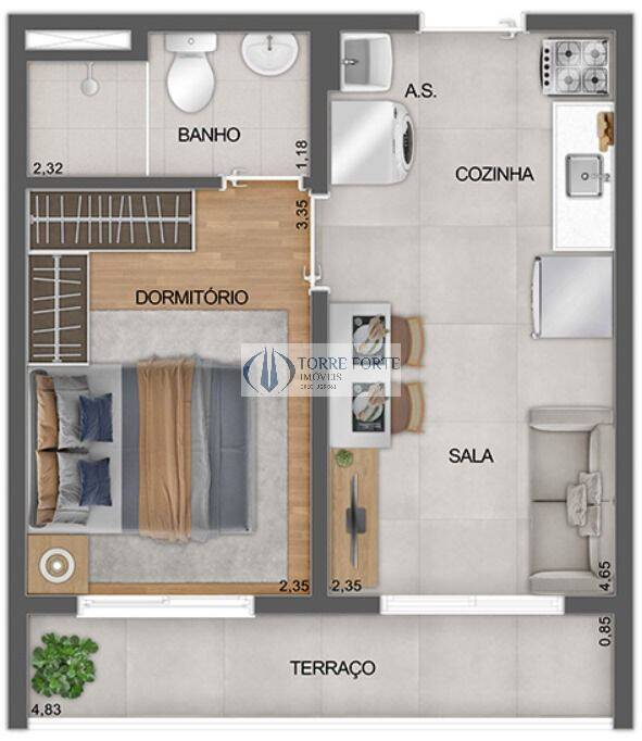 Apartamento, 1 quarto, 29 m² - Foto 28