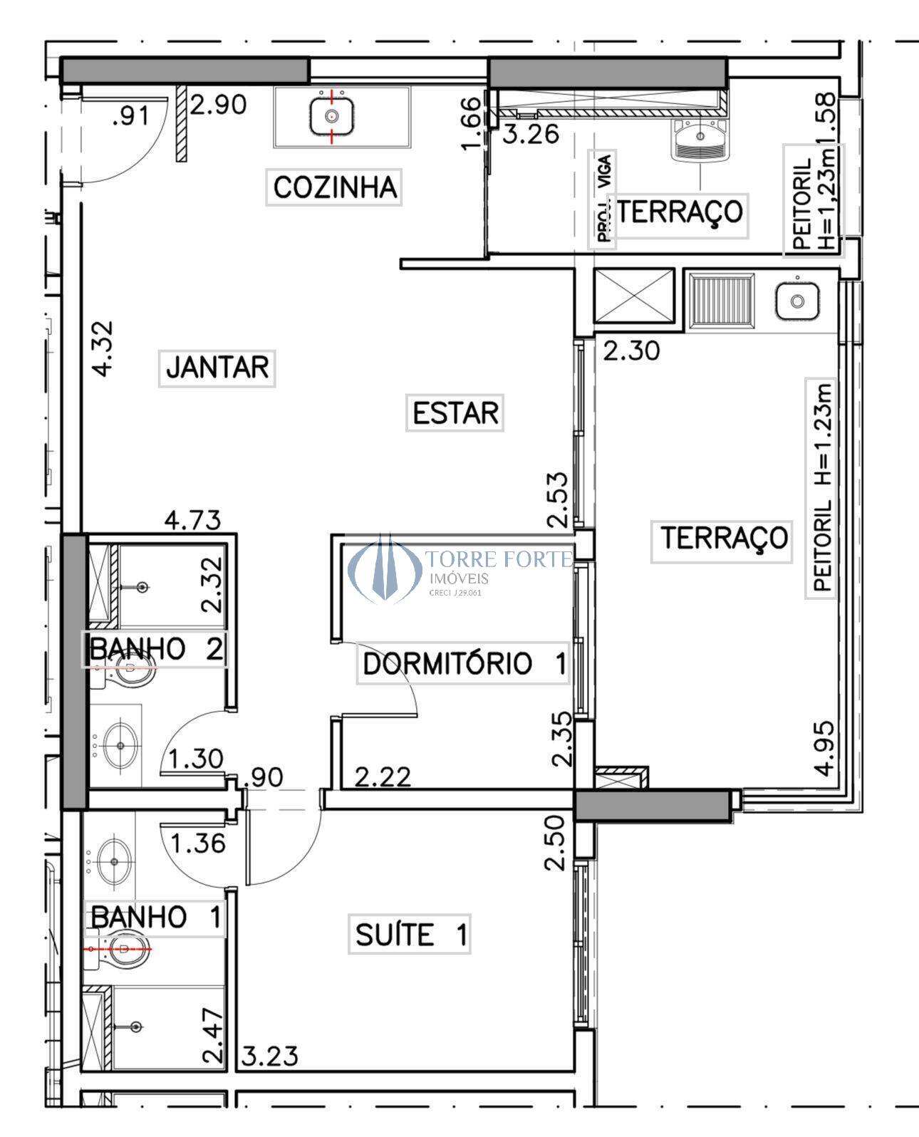 Apartamento, 2 quartos, 68 m² - Foto 3